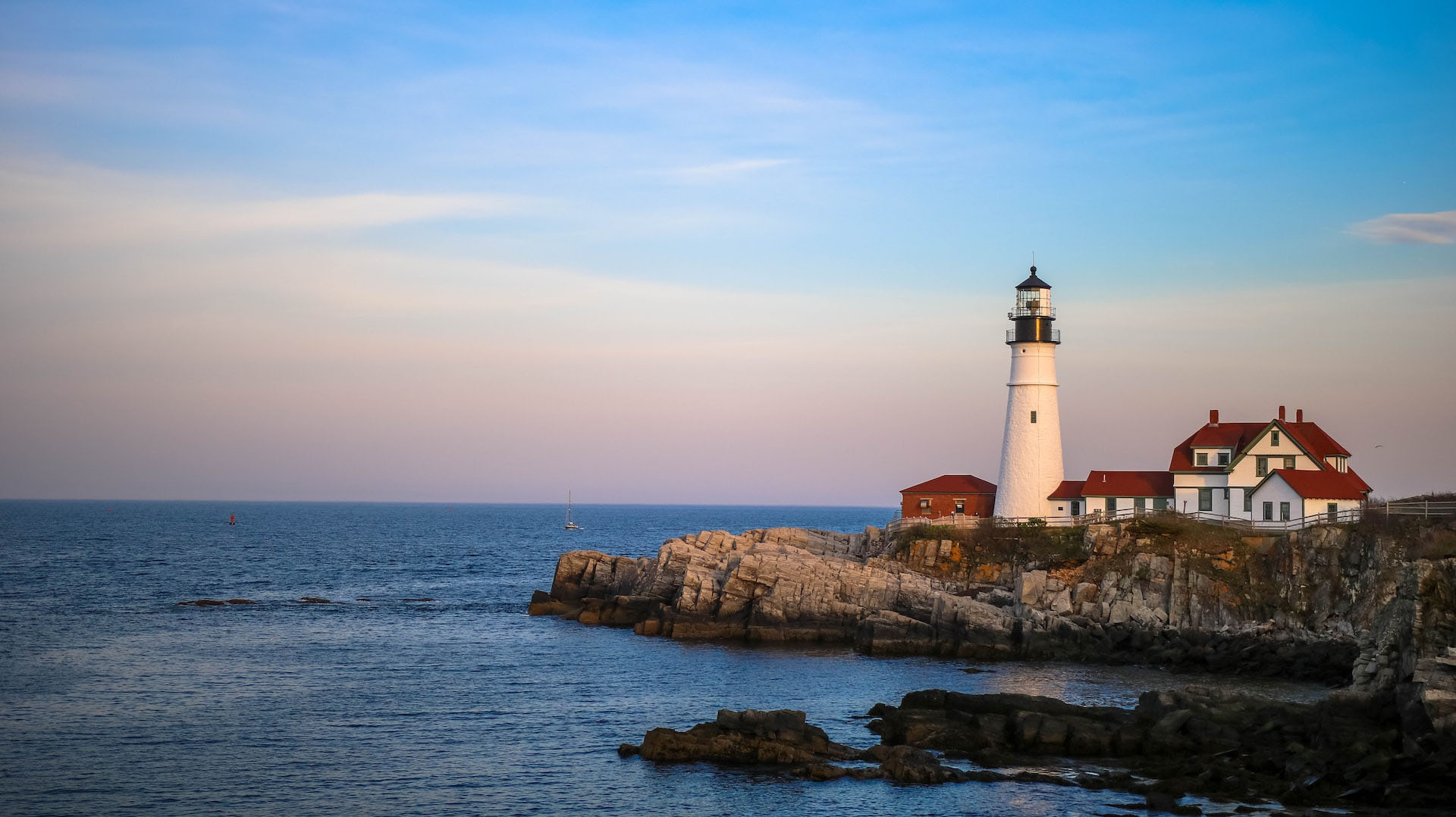 Lighthouse on a shoreline